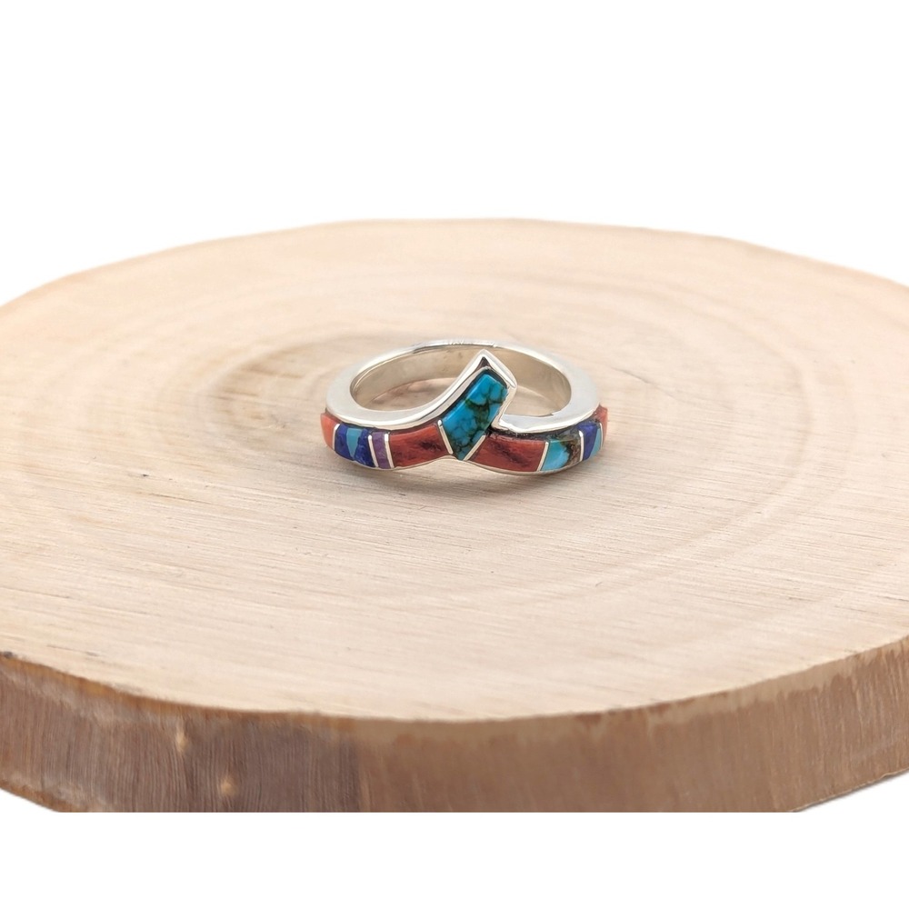 Navajo Handmade Silver Ring Turquoise Signed Native American Jewelry 9 *** - Picture 3 of 11